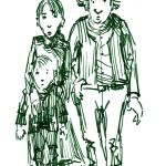 ARME BAUERNFAMILIE _ Filzstift