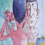 MR SPOCK_ Feder, Aquarell