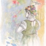 FASCHING DER MARKTFRAUEN _ Bleistift, Aquarell, Tempera
